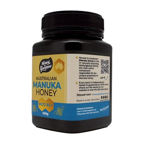 Honest To Goodness Australian Manuka Honey 83+ Mgo