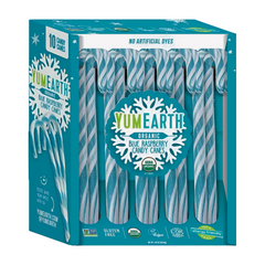 YumEarth Organic Candy Canes Holiday Blue Raspberry