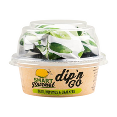 Smart Gourmet Basil Hummus & Crackers