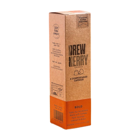 Brewberry Bold Compostable 6 Coffee Capsules