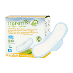 Masmi Ultrathin Day Pads Natural Cotton With Wings Length 240Mms