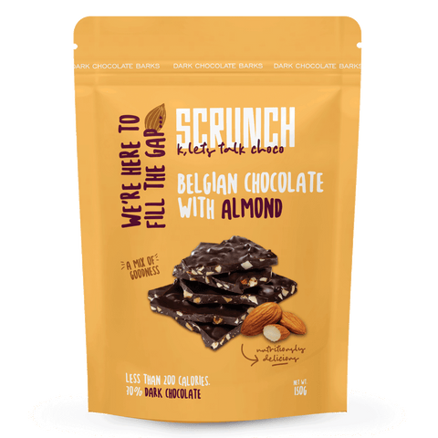 Scrunch Belgian Dark Chocolate Barks with Almond