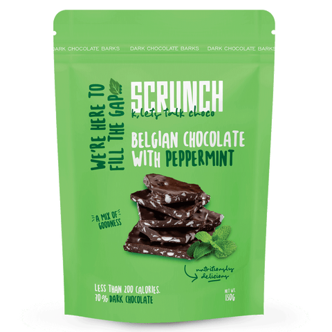 Scrunch Belgian Dark Chocolate Barks with Mint