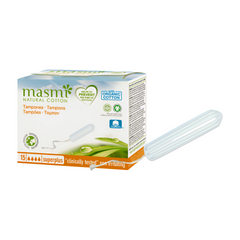 Masmi Cardboard (Non Applicator) Tampons Natural Cotton Super Plus