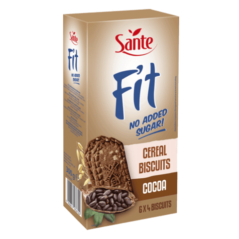 Sante Fit Cereal Biscuits Cocoa No Added Sugar 50g x 6 - 20% Off