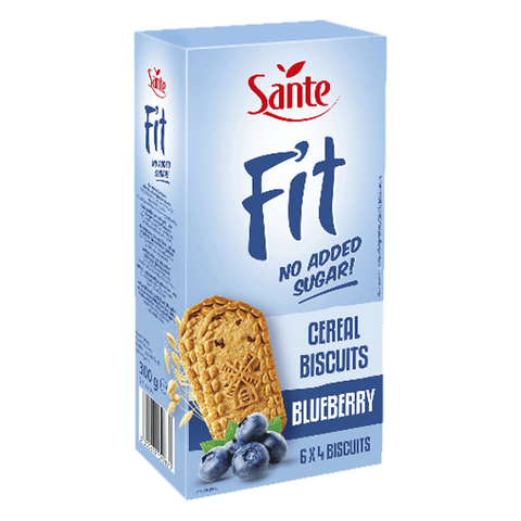 Sante Fit Cereal Biscuits with Blueberry No Added Sugar 50g x 6 - 20% Off