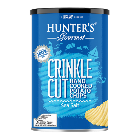 Hunter'S Crinkled Chips Sea Salt Canister