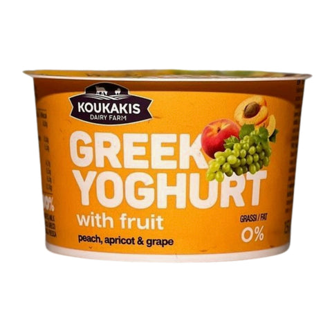 Koukakis Greek Yoghurt 0% with peach, apricot & grape