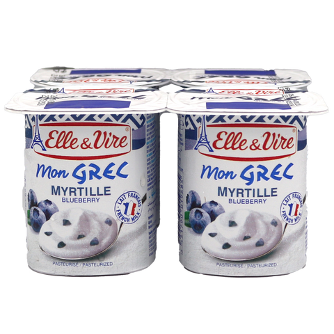 Elle&Vire Mon Grec A La Francaise Blueberry 125gx4