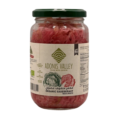 Adonis Valley Organic Sauerkraut Red And White