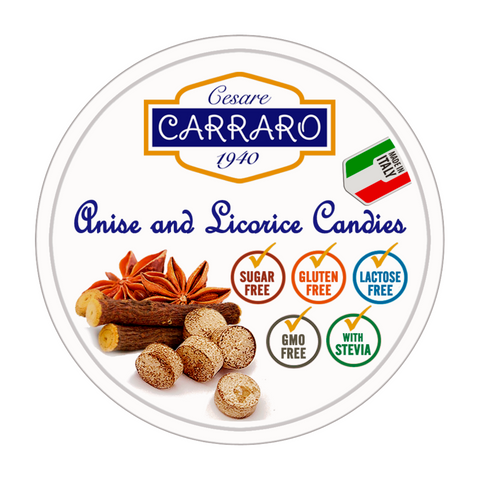 Cesare Carraro Anis And Licorice Candies Sugar Free