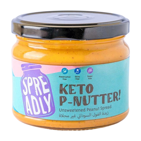 KETO P-NUTTER ! Unsweetened Natural Peanut Spread 255g