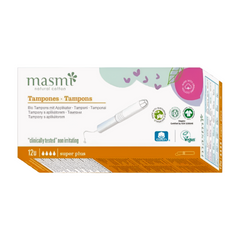 Masmi Cardboard Applicator Tampons Natural Cotton Super Plus