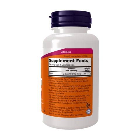 Now Extra Strength Biotin 10 Mg (10,000 Mcg)