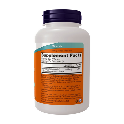 Now Magnesium Citrate 200 Mg