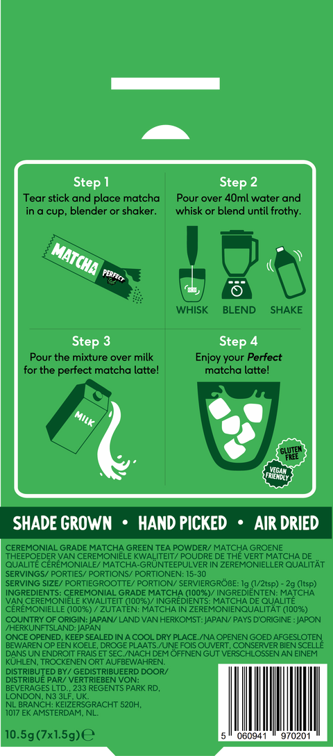 Perfect Ted Matcha Powder Original Sticks