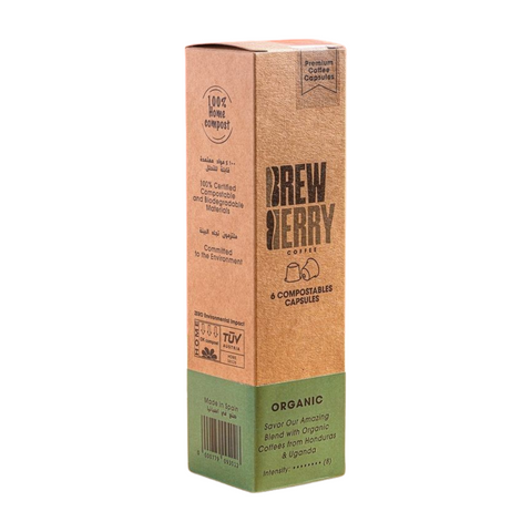 Brewberry Organic Compostable 6 Coffee Capsules