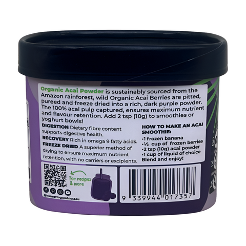 Honest To Goodness Organic Acai Powder