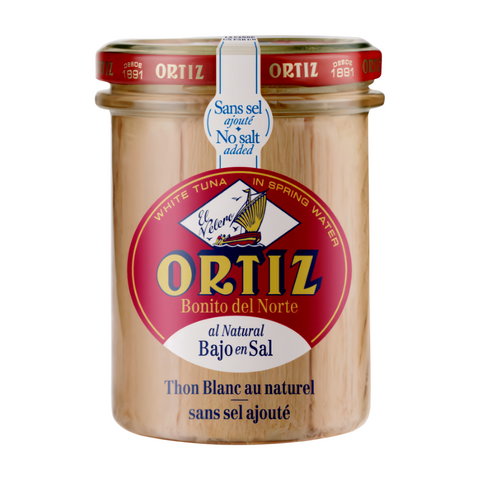 Ortiz White Tuna In Water Glass Jar (Low In Salt)