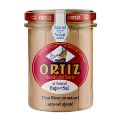 Ortiz White Tuna In Water Glass Jar (Low In Salt)