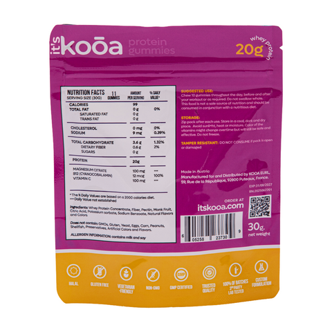 It's Kooa Protein Gummies Peach Mango