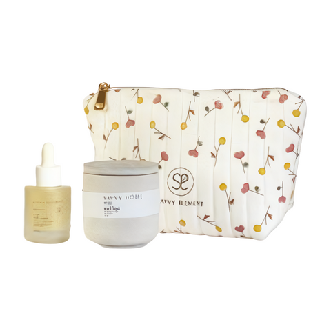 Savvy Element Hair Serum & Candle + Pouch