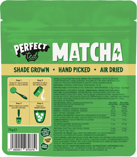 Perfect Ted Matcha Powder Vanilla