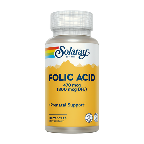Solaray Folic Acid (800 mcg. of Dietary Folate Equivalent Units) (470 mcg. Folic Acid)
