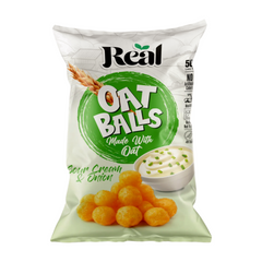 Real Nutrition Baked Oat Balls Sour Cream & Onion
