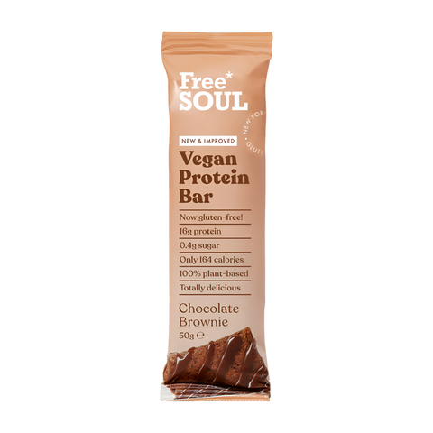 Freesoul Vegan Protein Bar Dark Chocolate Brownie 
