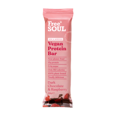 Freesoul Vegan Protein Bar Dark Chocolate & Raspberry