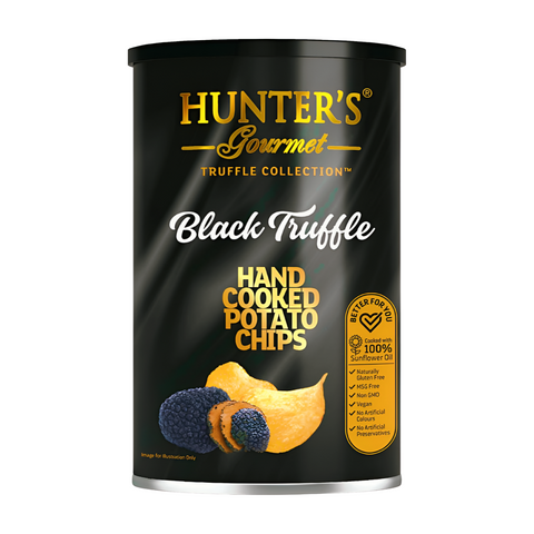 Hunter’S Gourmet, Hand Cooked Potato Chips – Black Truffle Canister