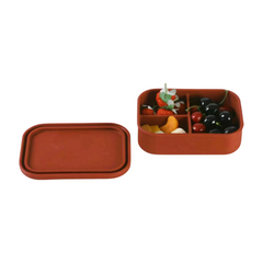 LivGood Silicone Lunchbox Red 3 Conpartments