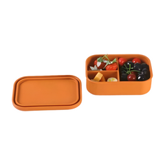 LivGood Silicone Lunchbox Orange 3 Conpartments