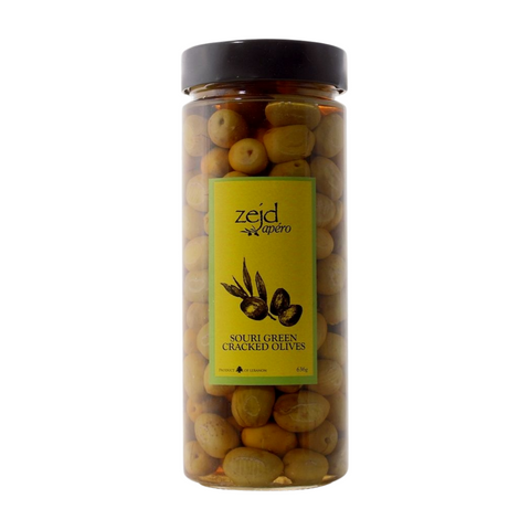 Zejd Organic Souri Green Cracked Olives 450g