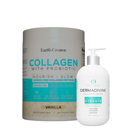 Earth`s Creation Buy 1 vanilla Collagen Powder Get 1 Collagen Lotion For Free