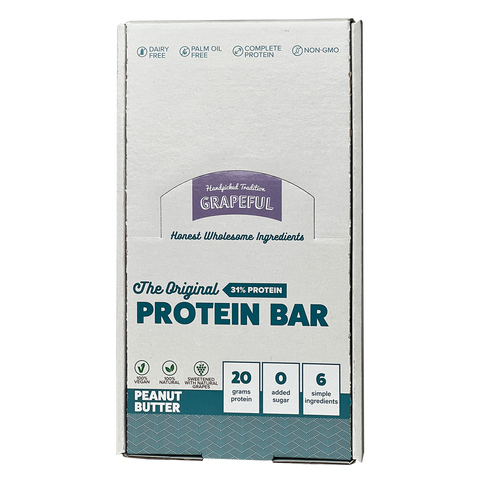 Grapeful Protein Bar Peanut Butter Box (18 + 2 Free)
