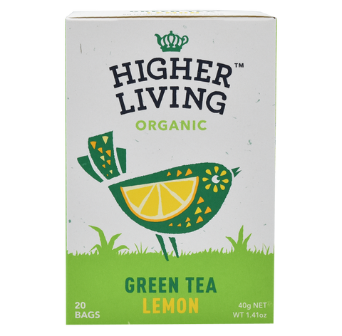 Higher Living Organic Green Tea and Lemon 15 bags