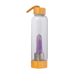 Wellness Wave Crystal Water Bottle Amethyst