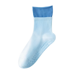 Wellness Wave Yoga / Pilates Socks Blue Ankle Height