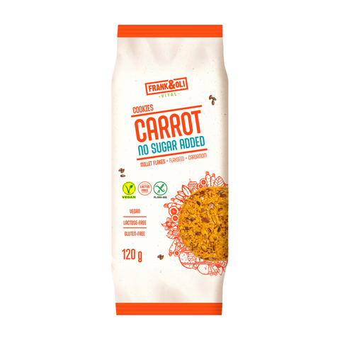 Frank & Oli Vegan Gluten-Free Carrot Millet Cookies With Linseed & Cardamom