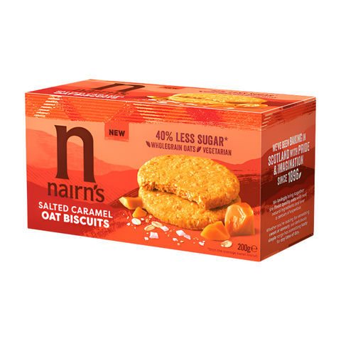 Nairn's Salted Caramel Oat Biscuits 40% Less Sugar