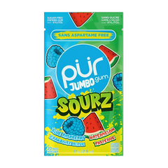 Pur Jumbo Sourz Gum Bag Blue Rasberry Watermelon