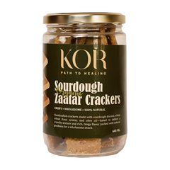 Kor Bone Broth Sourdough Zaatar Crackers Jar