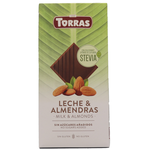 Torras Stevia S/F Milk & Almond Chocolate
