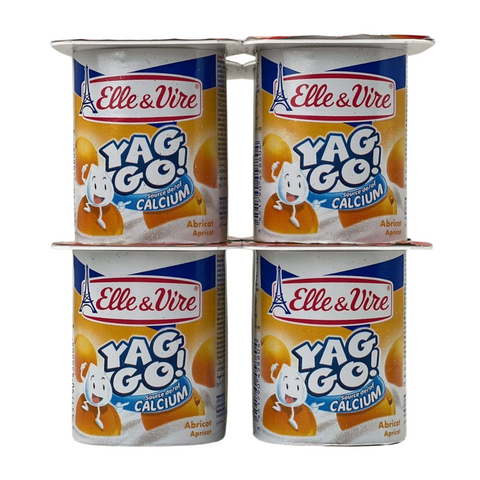 Elle&Vire Dairy Yag go Desserts With Apricot 125gx4