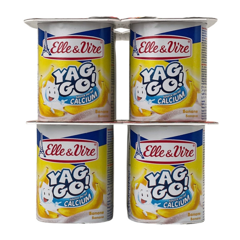 Elle&Vire Dairy Yag go Desserts With Banana 125gx4