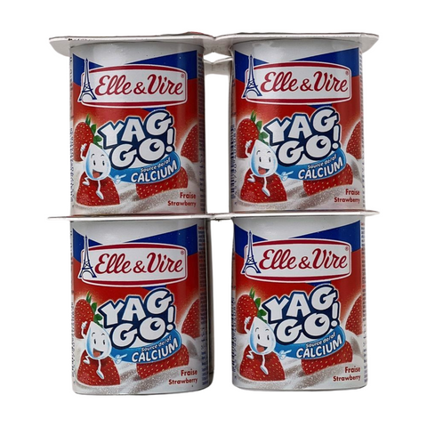 Elle&Vire Dairy Yag go Desserts With strawberry 125gx4